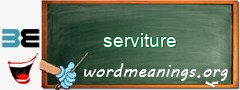 WordMeaning blackboard for serviture